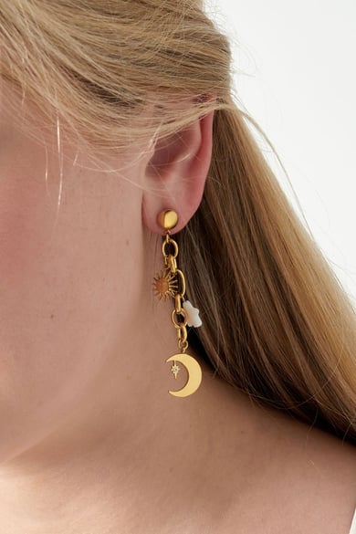 Pendientes brillo de estrellas - Color dorado h5 Imagen3